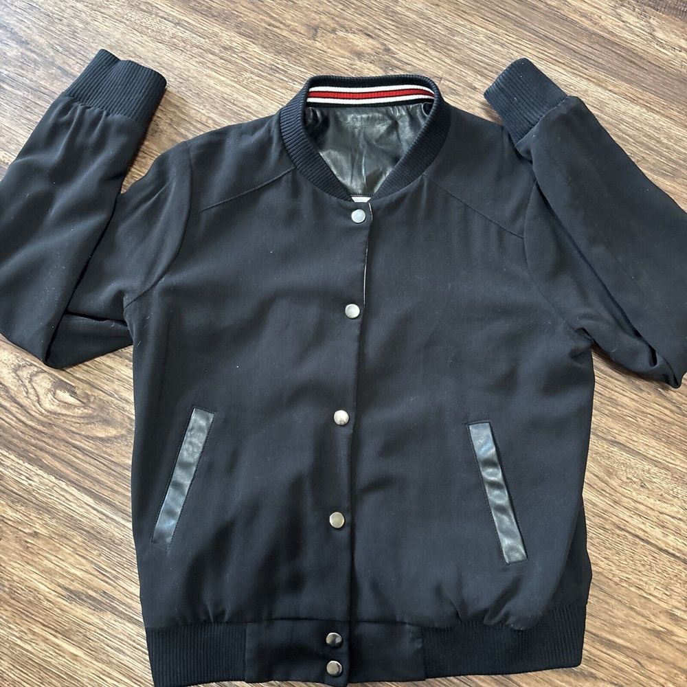 Olivia Culpo x Le Tote Collab Reversible‎ Floral Black Bomber Jacket Size XS - Picture 8 of 11